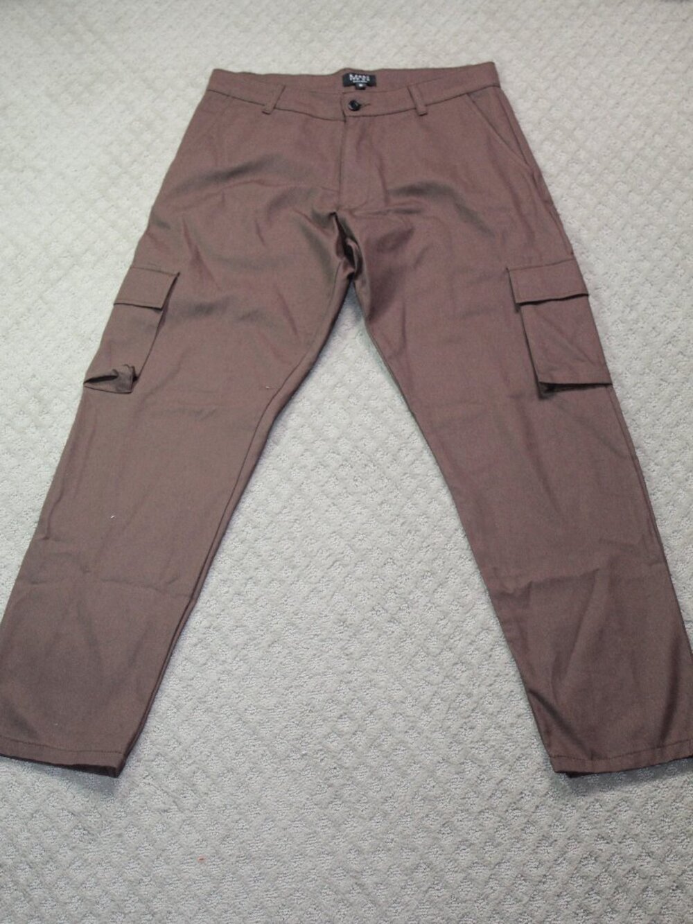 NWOT Man by BoohooMAN Size S Brown Cargo Pants